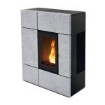 Piec na pellet MCZ Stream Comfort Air – front kamienny, widok z przodu
